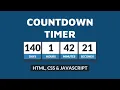 CSS Countdown Timer New Year 2021 HTML CSS and JavaScript