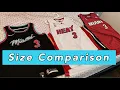 Swingman Jerseys - Size Comparison of Different Brands Adidas Nike Reebok Mitchell Ness