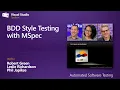 BDD Style Testing with MSpec 5 of 12 Automated Software Testing