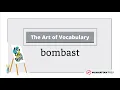The Art of Vocabulary Bombast GRE Vocab