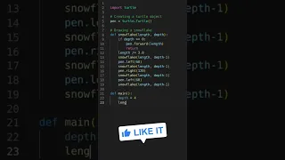 Snowflake Design using Python turtle