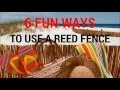 6 Fun Ways To Use A Natural Reed Fence