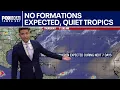 Quiet tropics no formations expected