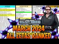 ALL ZETAS RANKED FROM BEST TO WORST MARCH 2024 Zeta Order Best Zetas for EVERY Team in SWGoH