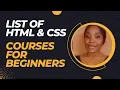 List of Free HTML and CSS Courses for Beginners Free Udemy Courses