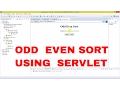 Odd Even Sort using SERVLET