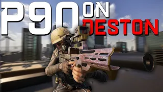 P90 ON DESTON IS JUST DIRTY - FOUND IT IN A SECURITY ROOM