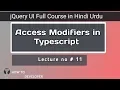 Typescript Tutorials in Hindi part 11 Access Modifiers in class in