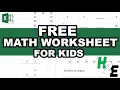 Free Math Worksheet for Elementary School