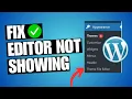 WordPress Theme File Editor Not Showing QUICK FIX