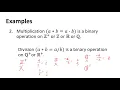 SECTION 1 BINARY OPERATIONS