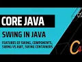 039 Swing in JAVA Features of Swing Components Swing vs AWT Swing Containers