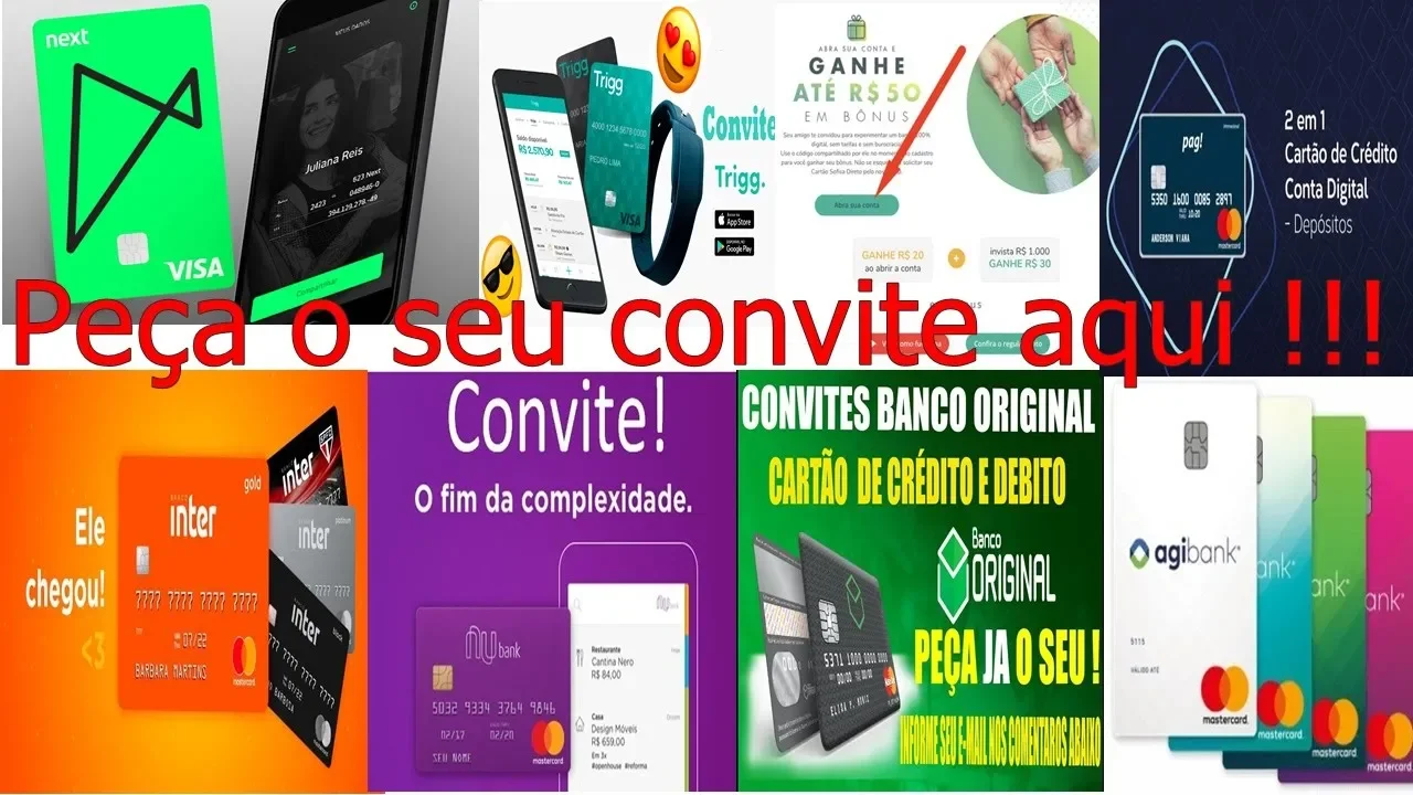 CONVITE PARA OS PRINCIPAIS CARTÕES DE CRÉDITOS
