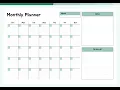 Printable Monthly Planner Letter Size Portrait Landscape Free Download