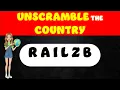 Can You Unscramble the Country Name Easy to Hard Trivia with Olivia