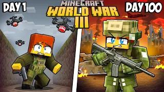 I Survived 100 Days in World War 3 in Minecraft!