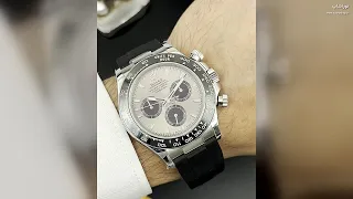 ساعت رولکس دیتونا موتور سوئیس ویدیو واقعی از نزدیک نوراشاپ دندنها