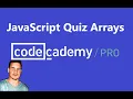 JavaScript Quiz on Arrays