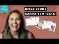 Canva Tutorial Bible Study Template Recorded IN CANVA with Present and Record