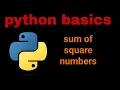 write a program in python to print square sum of first n natural numbers