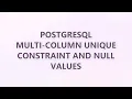PostgreSQL multi-column unique constraint and NULL values 3 SOLUTIONS