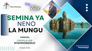 5. ''USILIWEKEE MIPAKA JAWABU LA MUNGU KWAKO" //  MWL CHRISTOPHER MWAKASEGE.