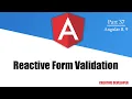 Reactive form validation Angular Angular Form Validation Angular Angular Tutorial Form