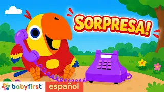 ¡Nuevo Vocabulario! LARRY el Loro Juega con Juguetes | Nuevas Palabras | BabyFirstTV