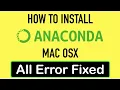 Install Anaconda MAC OSX - ZSH ERROR fixed