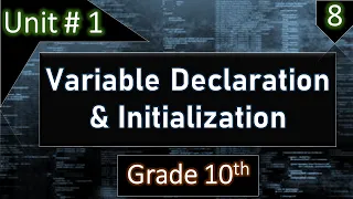 Variable Declaration and Initialization in C programming 10th class Computer info pack