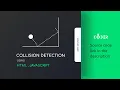 Pure JS Collision detection using html bouncing ball animation