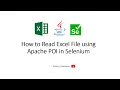 How to Read Excel File in Selenium WebDriver Using Apache POI