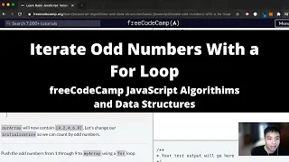 Iterate Odd Numbers With a For Loop Basic JavaScript freeCodeCamp tutorial