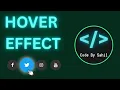 Amazing Hover Effect with Growing Social Media Icons HTML CSS Tutorial