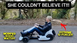 SHE COULDN T BELIEVE THE POWER OF MY MODIFIED NINEBOT GOKART