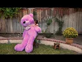 Gorgeous Purple Teddy Bear is HUGE 6ft tall DeeDee Cuddles