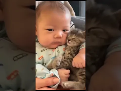 Kittens and kids are best friends#CatLovers #KidsAndPets #CuteKitten
