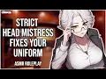 3DIO ASMR Strict Head Mistress Fixes your School Uniform Whispers Personal Attention