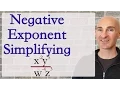 Negative Exponents Simplifying