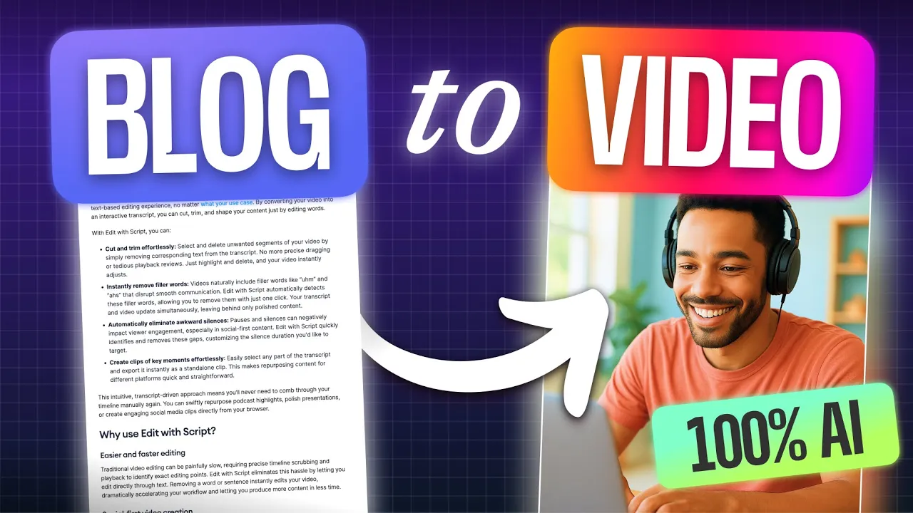 AI Tools That Turn Blogs Into Videos YouTube video preview