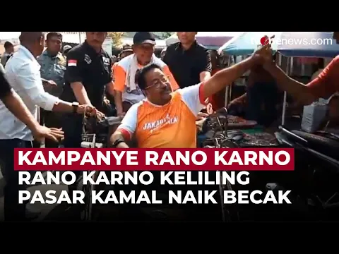 Sambangi Pasar Kamal Kalideres, Rano Karno Bagi-Bagi Sarapan Gratis