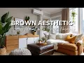 Upscale Brown Aesthetic Ideas for Studio Apartment