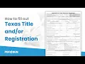 How to Fill Out Texas Title Registration Form Online PDFRun