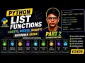 Python List Functions Part 2 in Hindi sort reverse copy extend index count