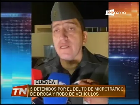 5 detenidos por el delito de microtráfico de droga y robo a vehículos