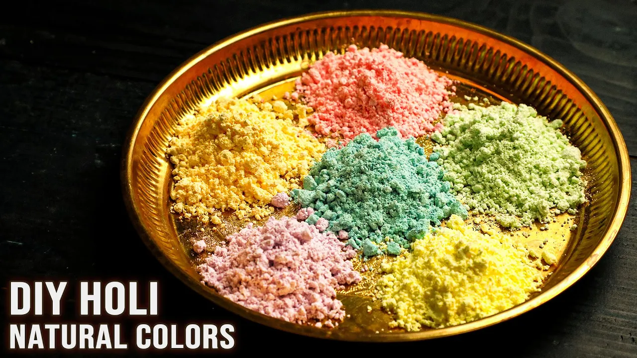 How To Make Holi Colors at Home   Chemical Free Natural Colors   Homemade Holi Colors