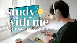📚 5-HOUR STUDY WITH ME TO START 2025 | 🎹 Calm Piano | Pomodoro 50/10