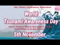 Download Lagu World Tsunami Awareness Day || Tsunami || 5th November || Paragraph || speech || essay