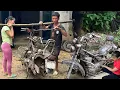 Download Lagu The girl bought an old motorbike that had been left in her yard for a long time to restore.