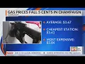Champaign gas prices fall 5 cents on average